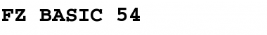 Download FZ BASIC 54 Bold Font Title Preview
