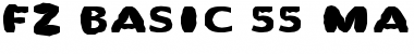 Download FZ BASIC 55 MANGLED Normal Font Title Preview