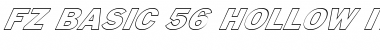 Download FZ BASIC 56 HOLLOW ITALIC Normal Font Title Preview