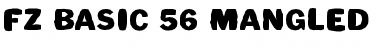 Download FZ BASIC 56 MANGLED Normal Font Title Preview