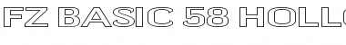 Download FZ BASIC 58 HOLLOW EX Normal Font Title Preview