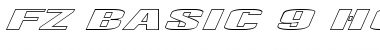 Download FZ BASIC 9 HOLLOW ITALIC Normal Font Title Preview