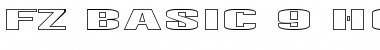 Download FZ BASIC 9 HOLLOW Normal Font Title Preview