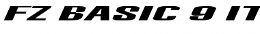 Download FZ BASIC 9 ITALIC Normal Font Title Preview