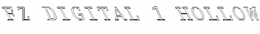 Download FZ DIGITAL 1 HOLLOW LEFTY Normal Font Title Preview