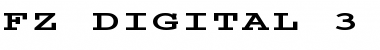 Download FZ DIGITAL 3 EX Bold Font Title Preview