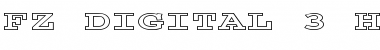 Download FZ DIGITAL 3 HOLLOW EX Normal Font Title Preview