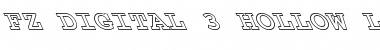 Download FZ DIGITAL 3 HOLLOW LEFTY Normal Font Title Preview