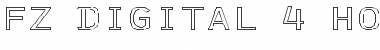 Download FZ DIGITAL 4 HOLLOW EX Normal Font Title Preview