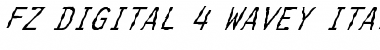 Download FZ DIGITAL 4 WAVEY ITALIC Normal Font Title Preview