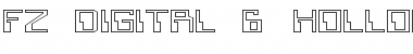 Download FZ DIGITAL 6 HOLLOW EX Normal Font Title Preview