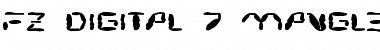 Download FZ DIGITAL 7 MANGLED EX Normal Font Title Preview
