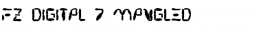 Download FZ DIGITAL 7 MANGLED Normal Font Title Preview