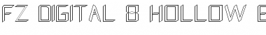 Download FZ DIGITAL 8 HOLLOW EX Normal Font Title Preview