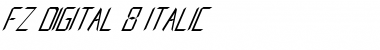 Download FZ DIGITAL 8 ITALIC Normal Font Title Preview