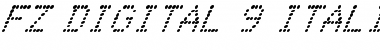 Download FZ DIGITAL 9 ITALIC Normal Font Title Preview
