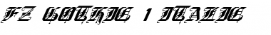 Download FZ GOTHIC 1 ITALIC Normal Font Title Preview