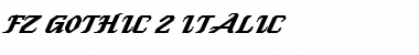 Download FZ GOTHIC 2 ITALIC Normal Font Title Preview