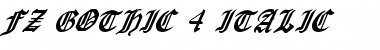 Download FZ GOTHIC 4 ITALIC Normal Font Title Preview