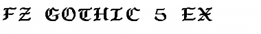Download FZ GOTHIC 5 EX Bold Font Title Preview