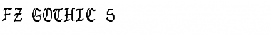 Download FZ GOTHIC 5 Bold Font Title Preview
