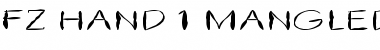 Download FZ HAND 1 MANGLED EX Normal Font Title Preview