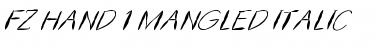 Download FZ HAND 1 MANGLED ITALIC Normal Font Title Preview
