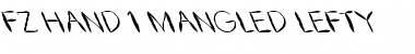 Download FZ HAND 1 MANGLED LEFTY Normal Font Title Preview