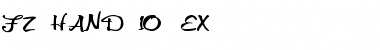 Download FZ HAND 10 EX Normal Font Title Preview