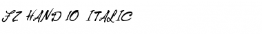 Download FZ HAND 10 ITALIC Normal Font Title Preview