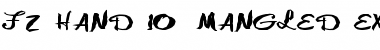 Download FZ HAND 10 MANGLED EX Normal Font Title Preview