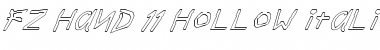 Download FZ HAND 11 HOLLOW ITALIC Normal Font Title Preview