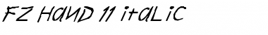 Download FZ HAND 11 ITALIC Normal Font Title Preview