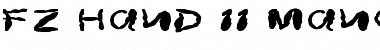 Download FZ HAND 11 MANGLED EX Normal Font Title Preview