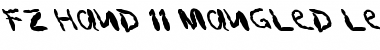 Download FZ HAND 11 MANGLED LEFTY Normal Font Title Preview