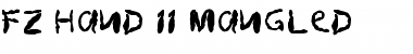 Download FZ HAND 11 MANGLED Normal Font Title Preview