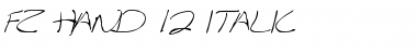 Download FZ HAND 12 ITALIC Normal Font Title Preview