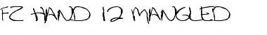 Download FZ HAND 12 MANGLED Normal Font Title Preview