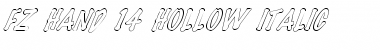 Download FZ HAND 14 HOLLOW ITALIC Normal Font Title Preview