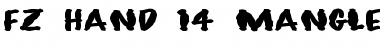 Download FZ HAND 14 MANGLED EX Normal Font Title Preview