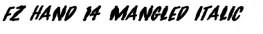 Download FZ HAND 14 MANGLED ITALIC Normal Font Title Preview