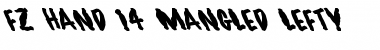 Download FZ HAND 14 MANGLED LEFTY Normal Font Title Preview