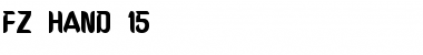 Download FZ HAND 15 Normal Font Title Preview