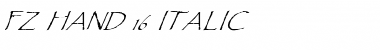 Download FZ HAND 16 ITALIC Normal Font Title Preview
