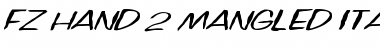 Download FZ HAND 2 MANGLED ITALIC Normal Font Title Preview