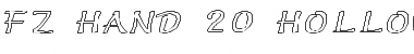Download FZ HAND 20 HOLLOW EX Normal Font Title Preview