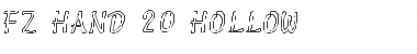 Download FZ HAND 20 HOLLOW Normal Font Title Preview