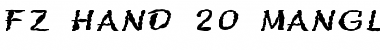 Download FZ HAND 20 MANGLED EX Normal Font Title Preview