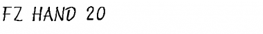 Download FZ HAND 20 Normal Font Title Preview