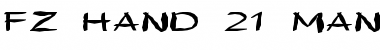 Download FZ HAND 21 MANGLED EX Normal Font Title Preview